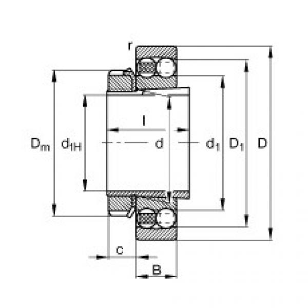 підшипник 1216-K-TVH-C3 + H216 FAG #1 image