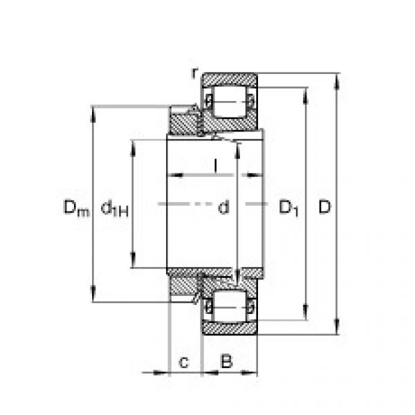 підшипник 20222-K-MB-C3 + H222 FAG #1 image