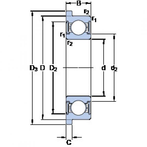 підшипник W 608 R-2RZ SKF #1 image