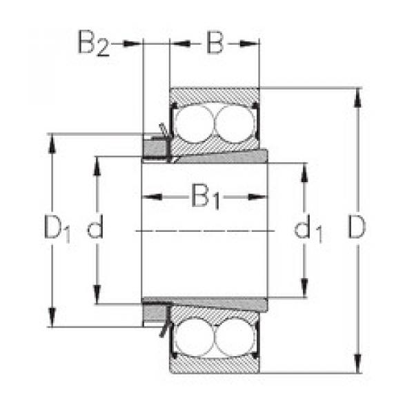 підшипник 2208-K-2RS+H308 NKE #1 image